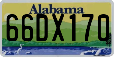 AL license plate 66DX170