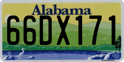 AL license plate 66DX171