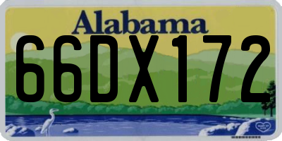 AL license plate 66DX172