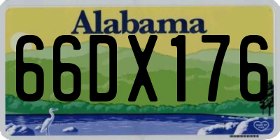 AL license plate 66DX176