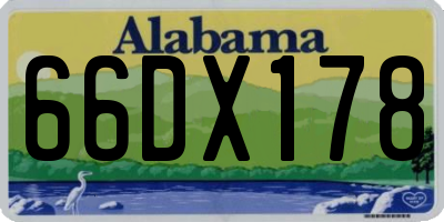 AL license plate 66DX178