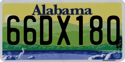 AL license plate 66DX180