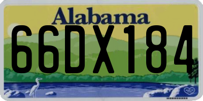 AL license plate 66DX184