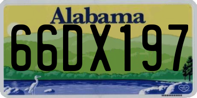 AL license plate 66DX197