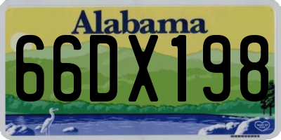 AL license plate 66DX198
