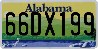 AL license plate 66DX199