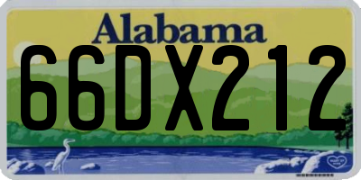 AL license plate 66DX212