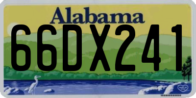 AL license plate 66DX241