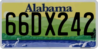 AL license plate 66DX242