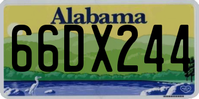 AL license plate 66DX244