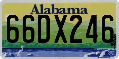 AL license plate 66DX246