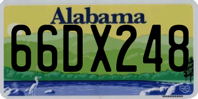 AL license plate 66DX248