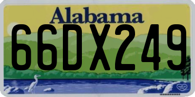 AL license plate 66DX249