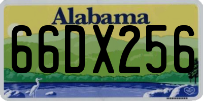 AL license plate 66DX256