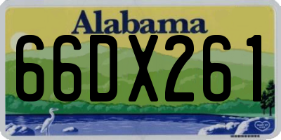 AL license plate 66DX261