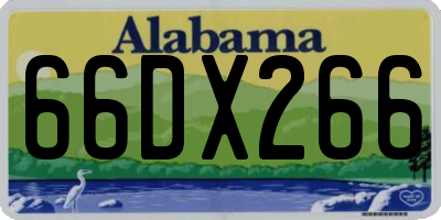 AL license plate 66DX266