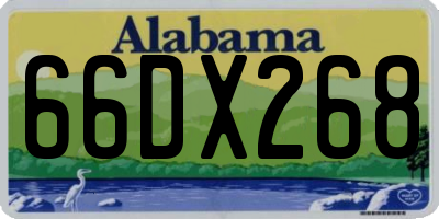 AL license plate 66DX268