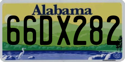 AL license plate 66DX282
