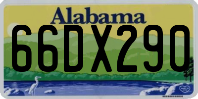 AL license plate 66DX290