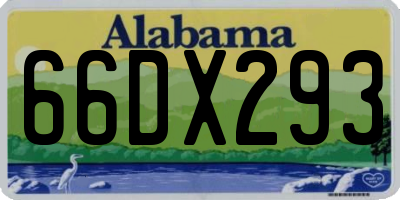 AL license plate 66DX293