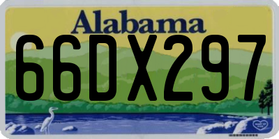 AL license plate 66DX297