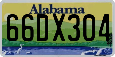 AL license plate 66DX304