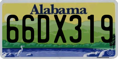AL license plate 66DX319