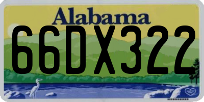 AL license plate 66DX322