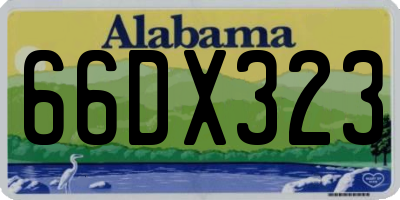 AL license plate 66DX323