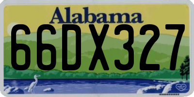 AL license plate 66DX327