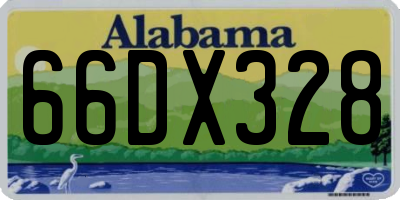 AL license plate 66DX328