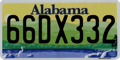 AL license plate 66DX332