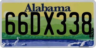 AL license plate 66DX338