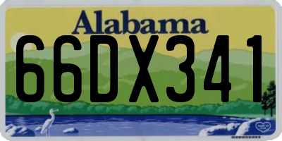 AL license plate 66DX341