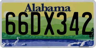 AL license plate 66DX342