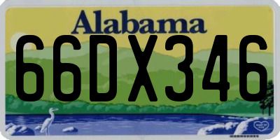 AL license plate 66DX346