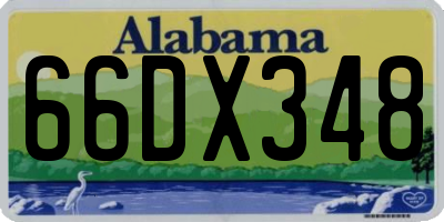AL license plate 66DX348