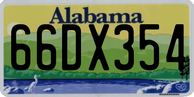 AL license plate 66DX354