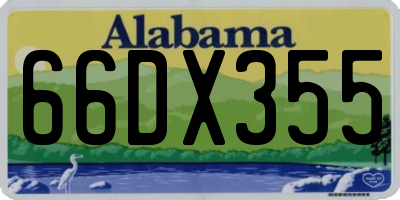 AL license plate 66DX355