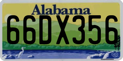 AL license plate 66DX356