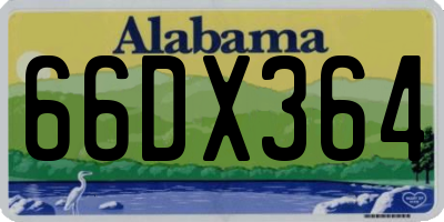 AL license plate 66DX364