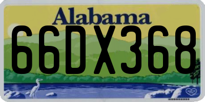 AL license plate 66DX368