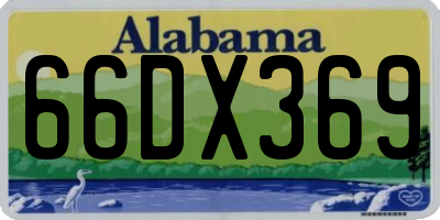 AL license plate 66DX369