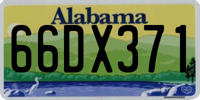 AL license plate 66DX371