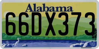 AL license plate 66DX373