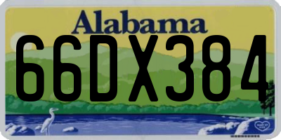 AL license plate 66DX384