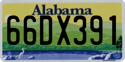 AL license plate 66DX391