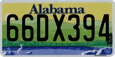 AL license plate 66DX394
