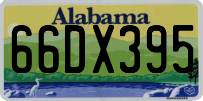 AL license plate 66DX395