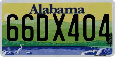 AL license plate 66DX404